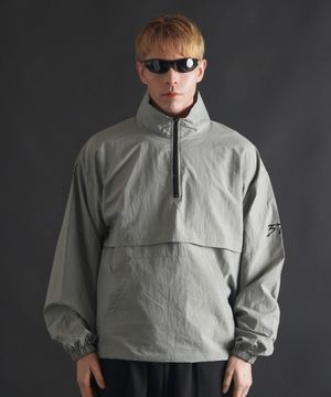 루즈핏  나일론  아노락 [라이트그레이]