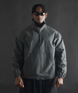 루즈핏  나일론  아노락 [차콜]