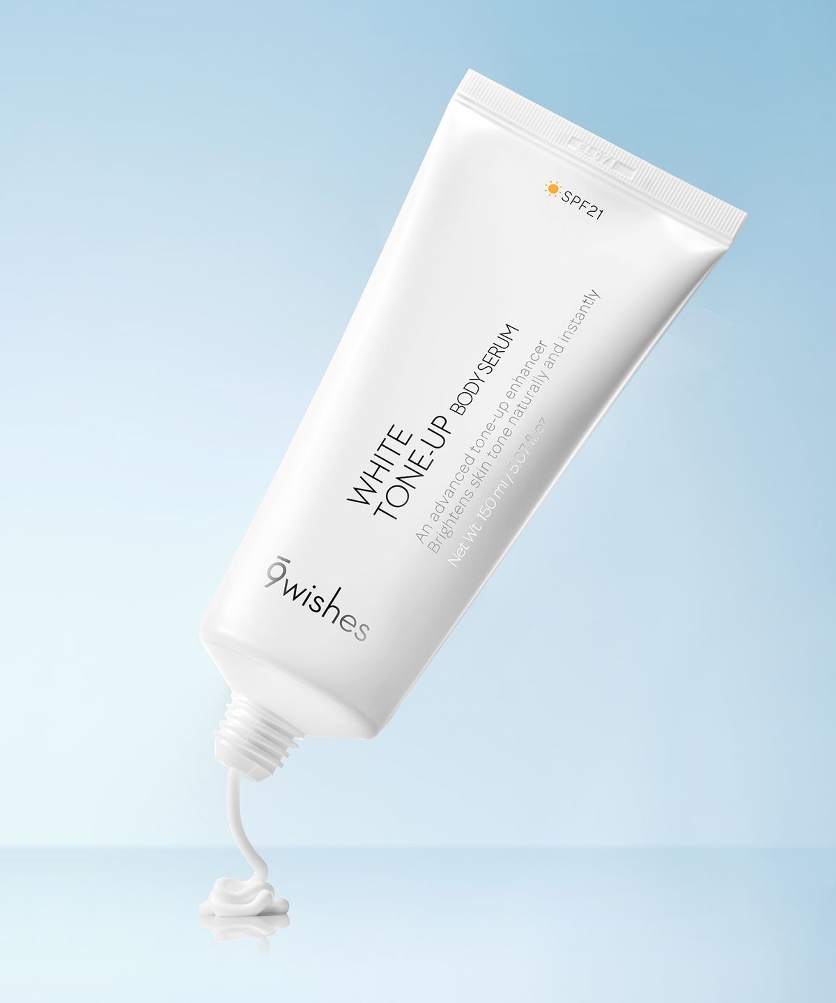 나인위시스(9WISHES) 화이트 톤업 바디세럼 150ml (SPF21)