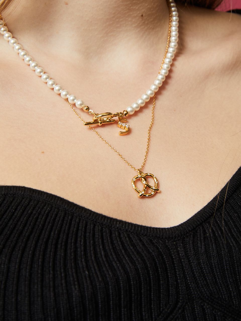 ■VINTAGE HOLLYWOOD■ Pretzel NecklaceVH23N6NE001B 05853 MUSINSA | VINTAGE HOLLYWOOD Pretzel Necklace_VH23N6NE001B