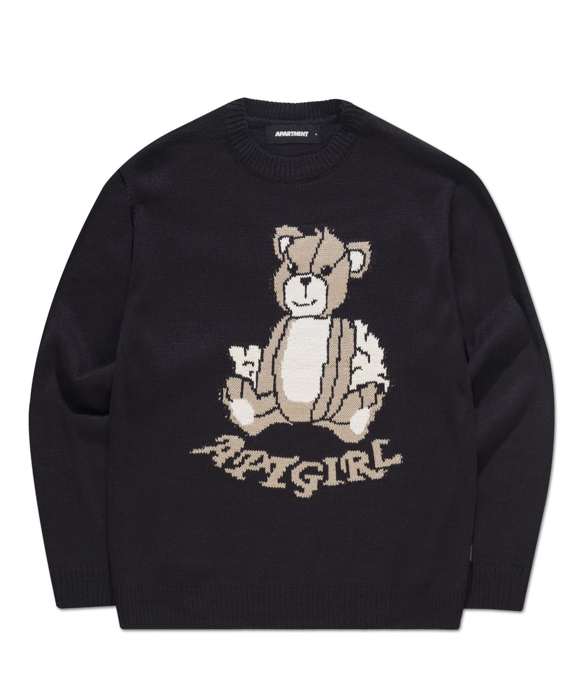아파트먼트(APARTMENT) (W) JINIBEAR KNIT - BLACK