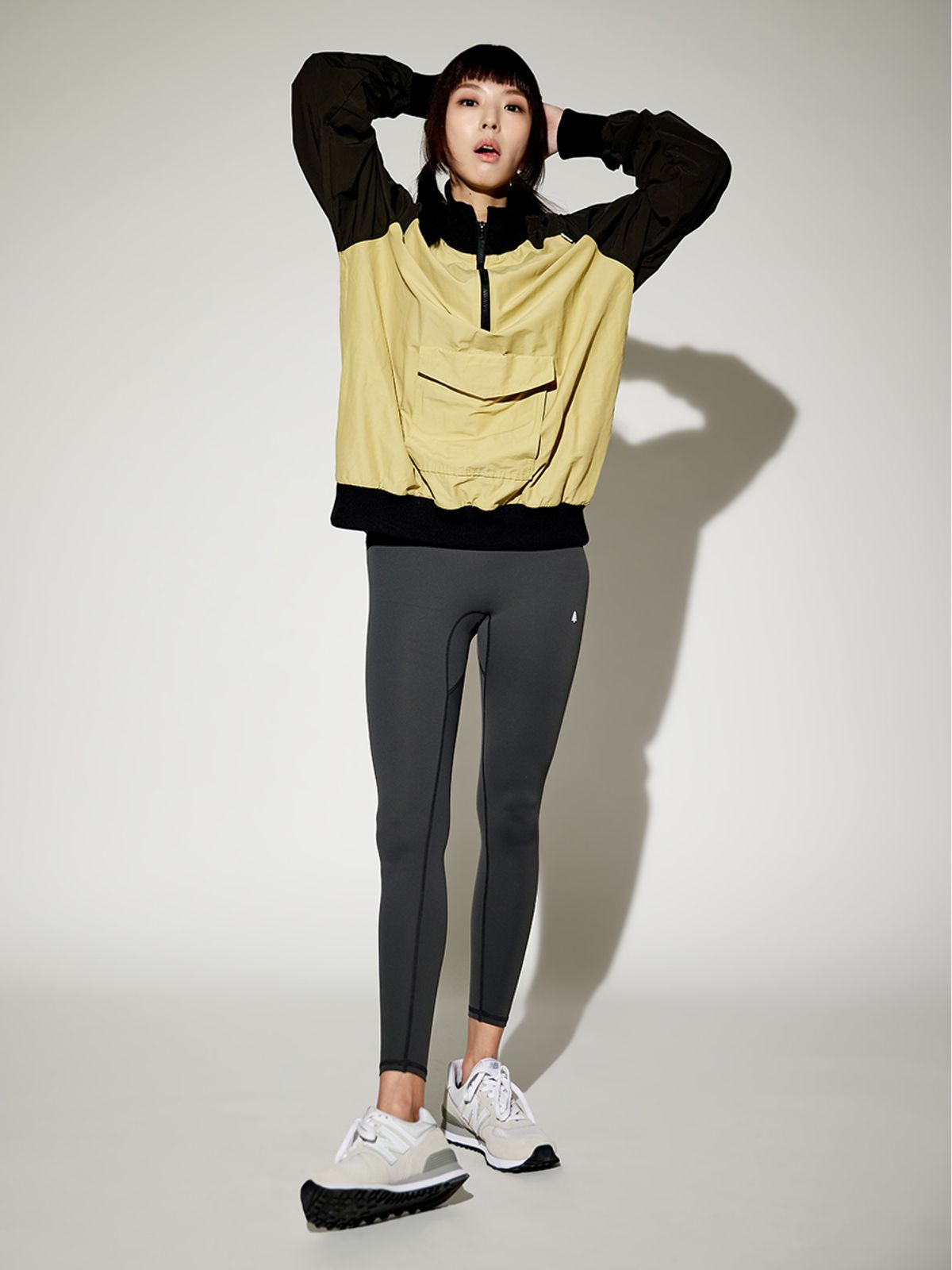 베이크셔츠(BAKESHIRT) 베이직 인프리 레깅스 카키