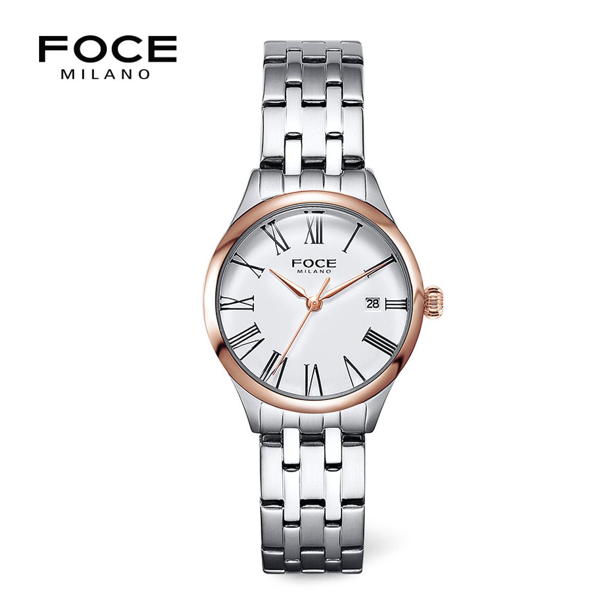 포체(FOCE) 26mm 여성 데이트 메탈시계 FM7601LM-WRG