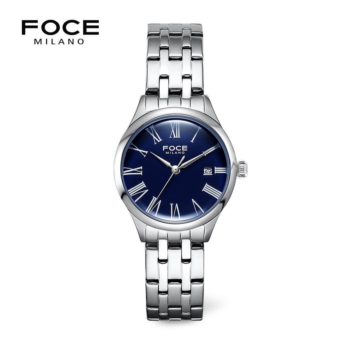 포체(FOCE) 26mm 여성 데이트 메탈시계 FM7601LM-BU