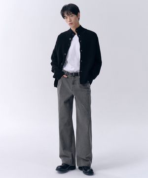 와이드 데님 팬츠 [그레이]