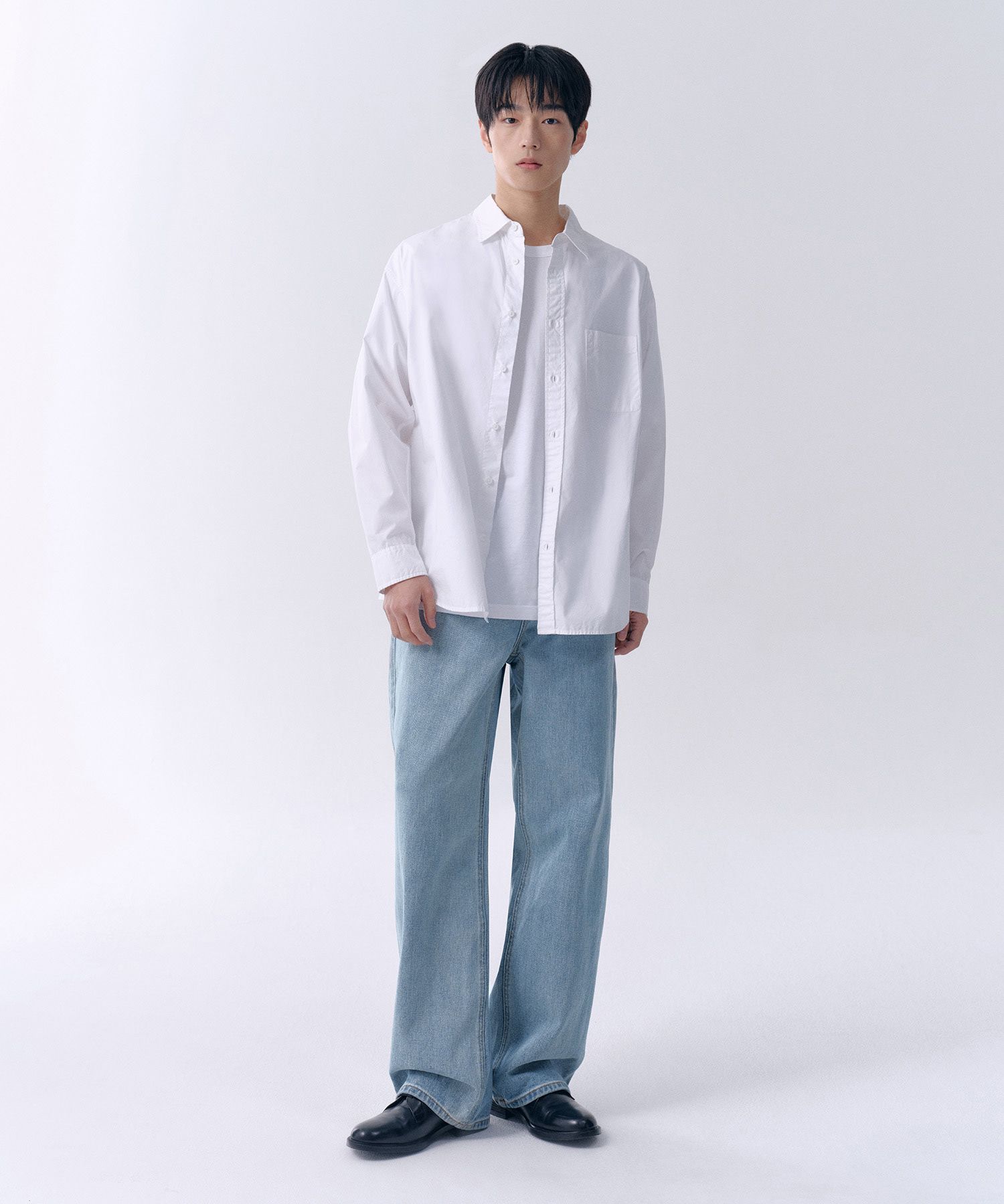 MUSINSA | MUSINSA STANDARD WIDE DENIM PANTS [SKY BLUE]