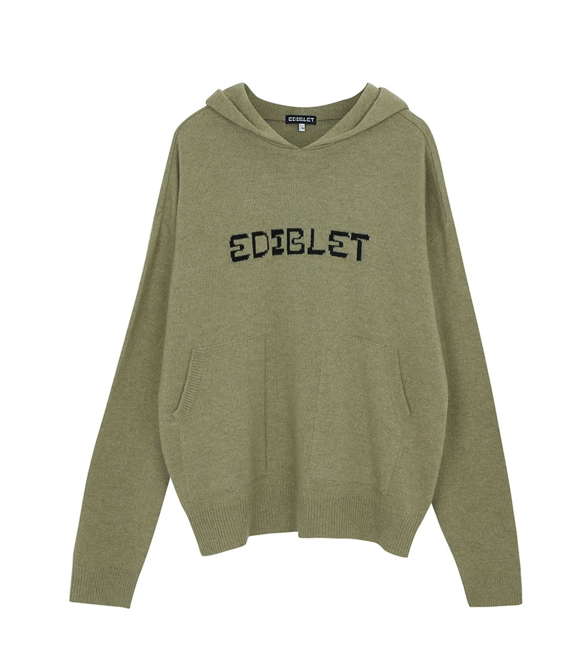 에디블렛(EDIBLET) 오리지널 로고 울 후드 니트