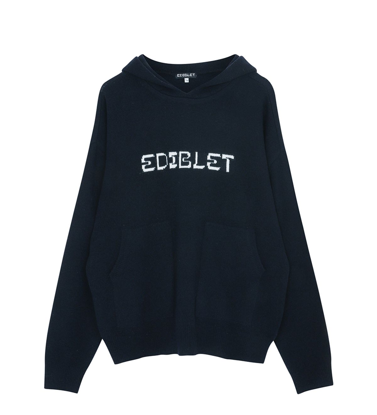 에디블렛(EDIBLET) 오리지널 로고 울 후드 니트