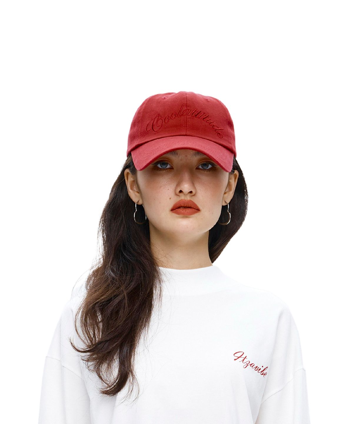 잇자바이브(ITZAVIBE) [IHA002-11O]쿨 에티튜드 볼캡 - 버건디