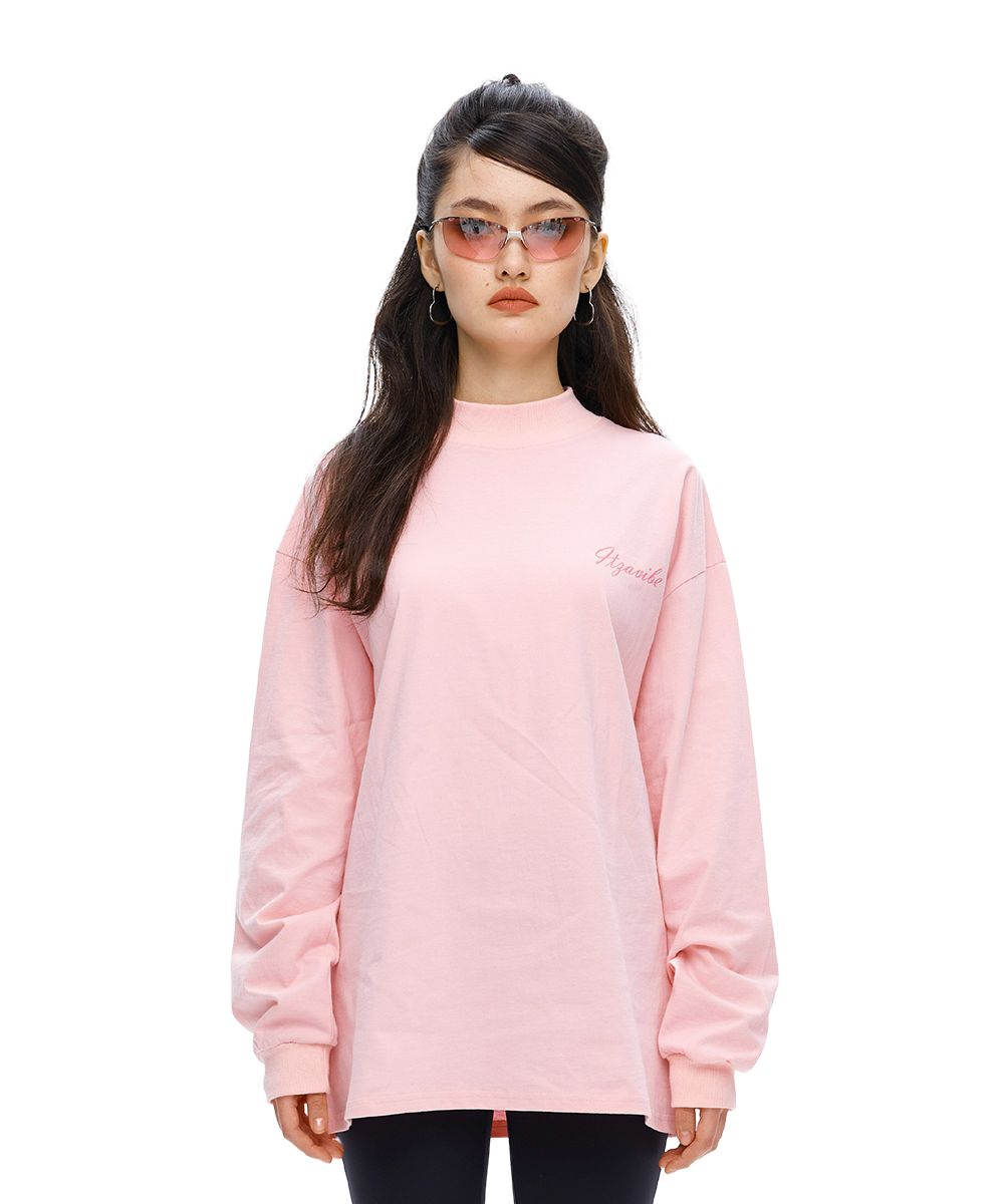 ◆ITZAVIBE◆ IT0014 Script Graphic Long Sleeve Pink IT001-4 MUSINSA | ITZAVIBE [IT001-4] Script Graphic Long Sleeve-Pink
