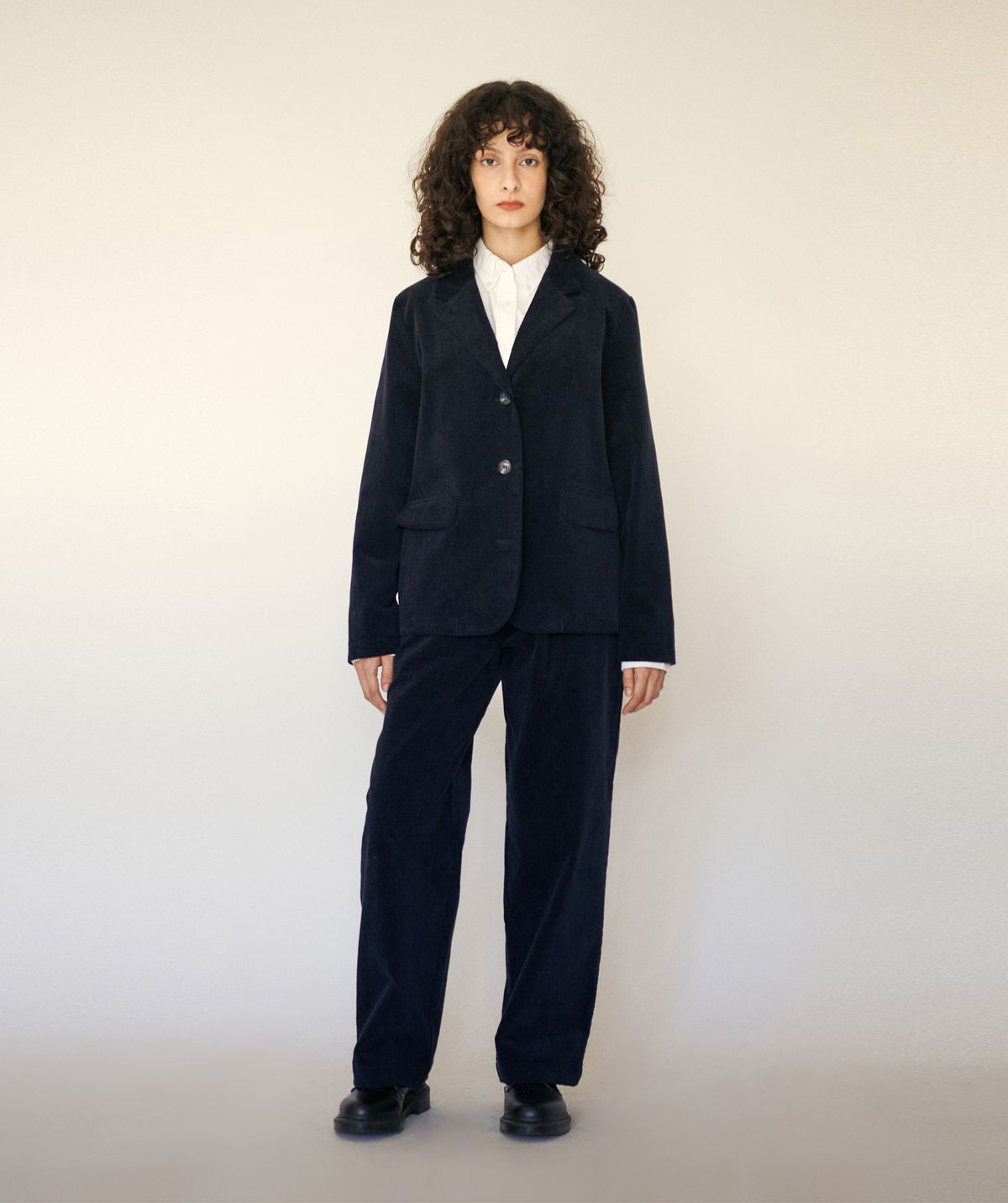 버나드밀즈(BERNARD MILLS) THREE BUTTON CORDUROY JACKET - NAVY
