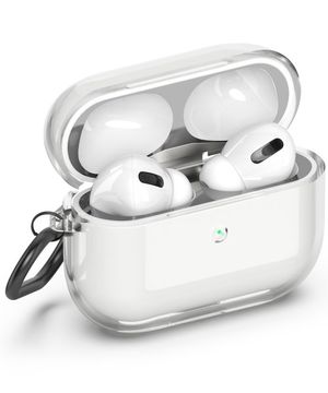 [키링증정]에어팟 프로/4/3/2/1세대 철가루방지 스티커+무변색 투명 클리어TPU케이스+카라비너 키링