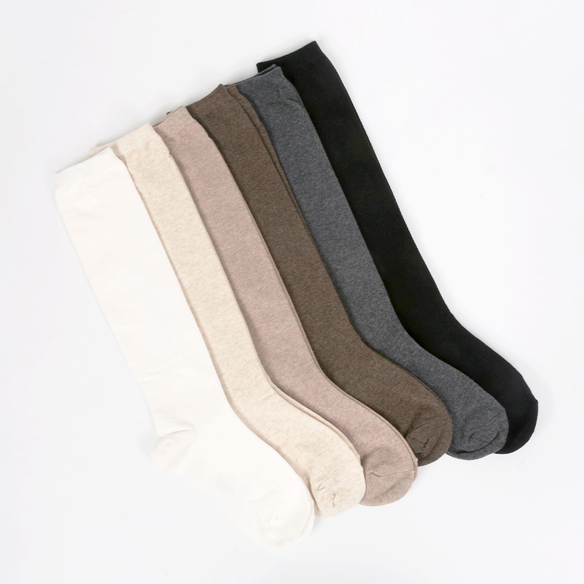 삭스에이(SOCKSA) [5PACK] 베이직 200N 무지 니삭스 오버니삭스 6컬러 - 컬러선택형