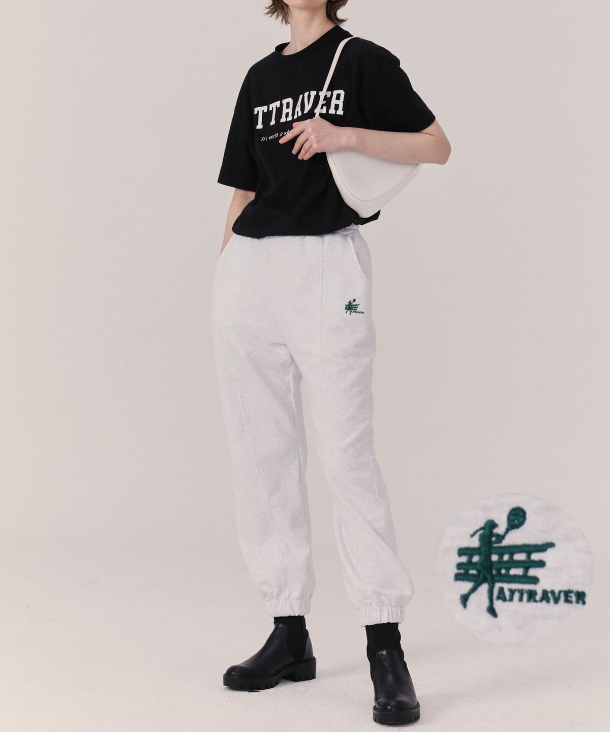 아뜨라베르(ATTRAVER) 베르 조거팬츠 멜란지