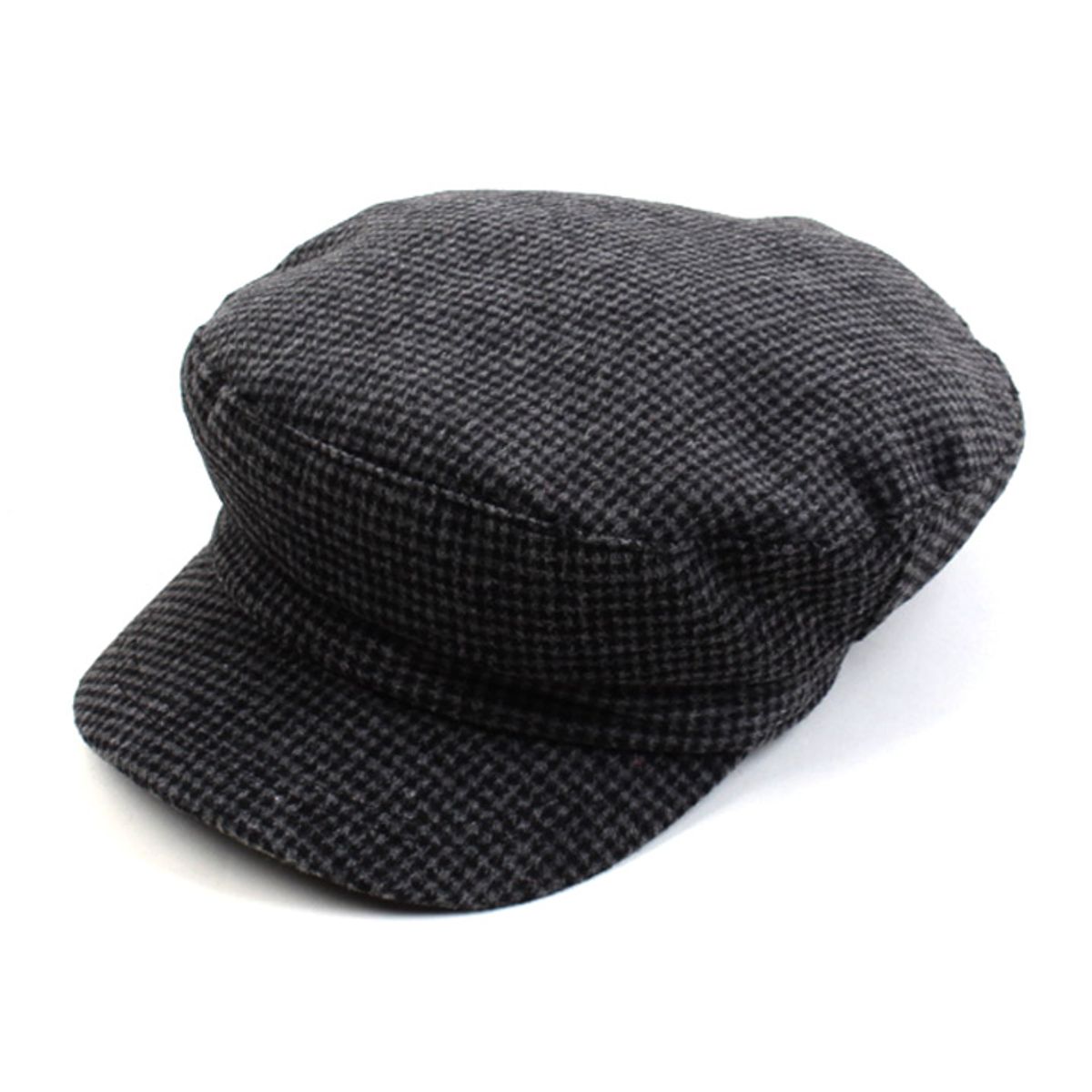 유니버셜 케미스트리(UNIVERSAL CHEMISTRY) Small Check Wool Gray Marine Cap 체크군모