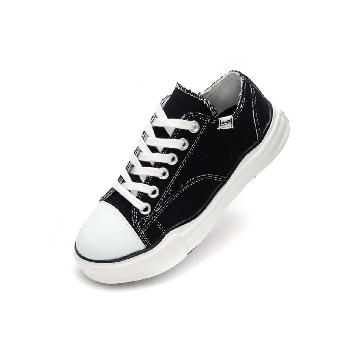 스코노(SKONO) 그런지 캔버스 스니커즈 / 블랙