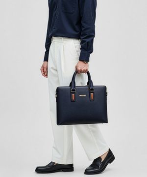 탄틴 천연소가죽 남자 서류가방 T13073 네이비