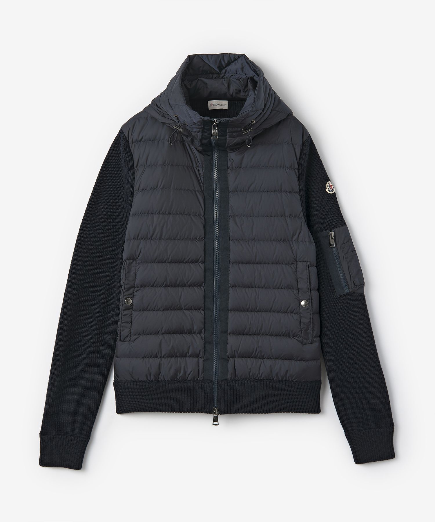 MUSINSA公式 | MONCLER 男性ロゴパッチニットフードパディング 