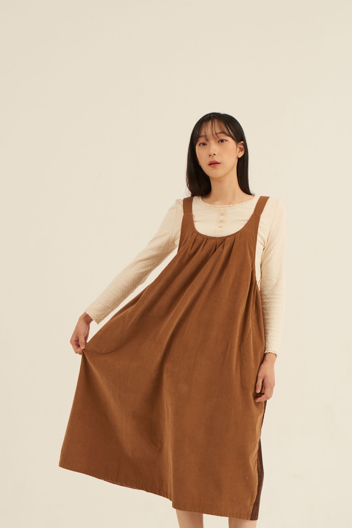 스타일바이미인(STYLEBYMIIN) 레아패치멜빵원피스