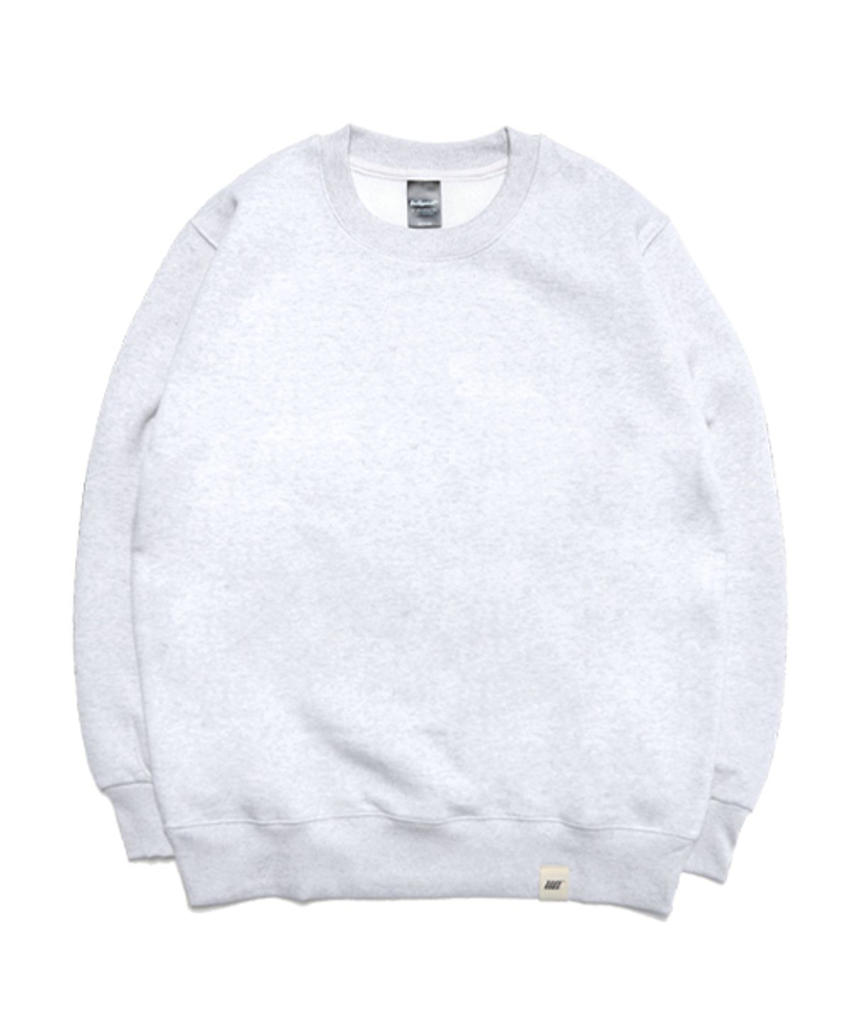 유니어패럴(UNI APPAREL) 베이직 기모 맨투맨 화이트메란지