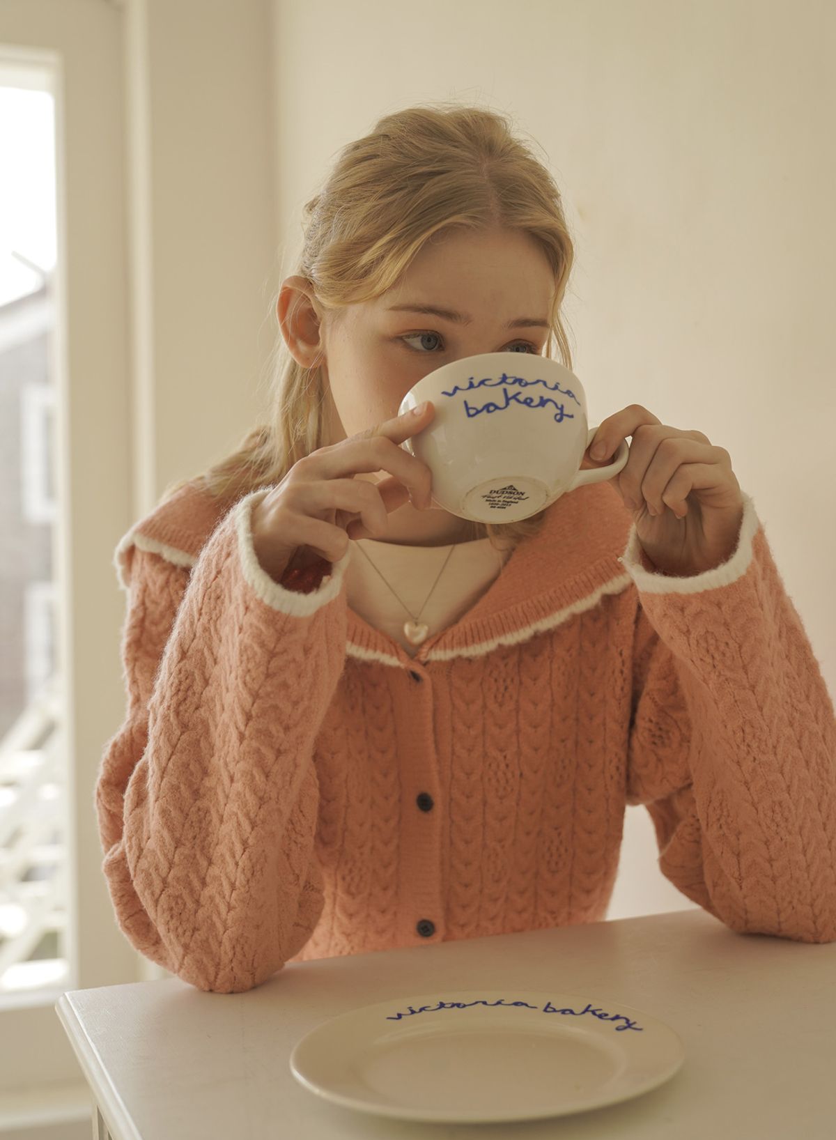 스윗스윗니스(SWEET SWEETNESS) WHIPPING CREAM CARDIGAN (CORAL)