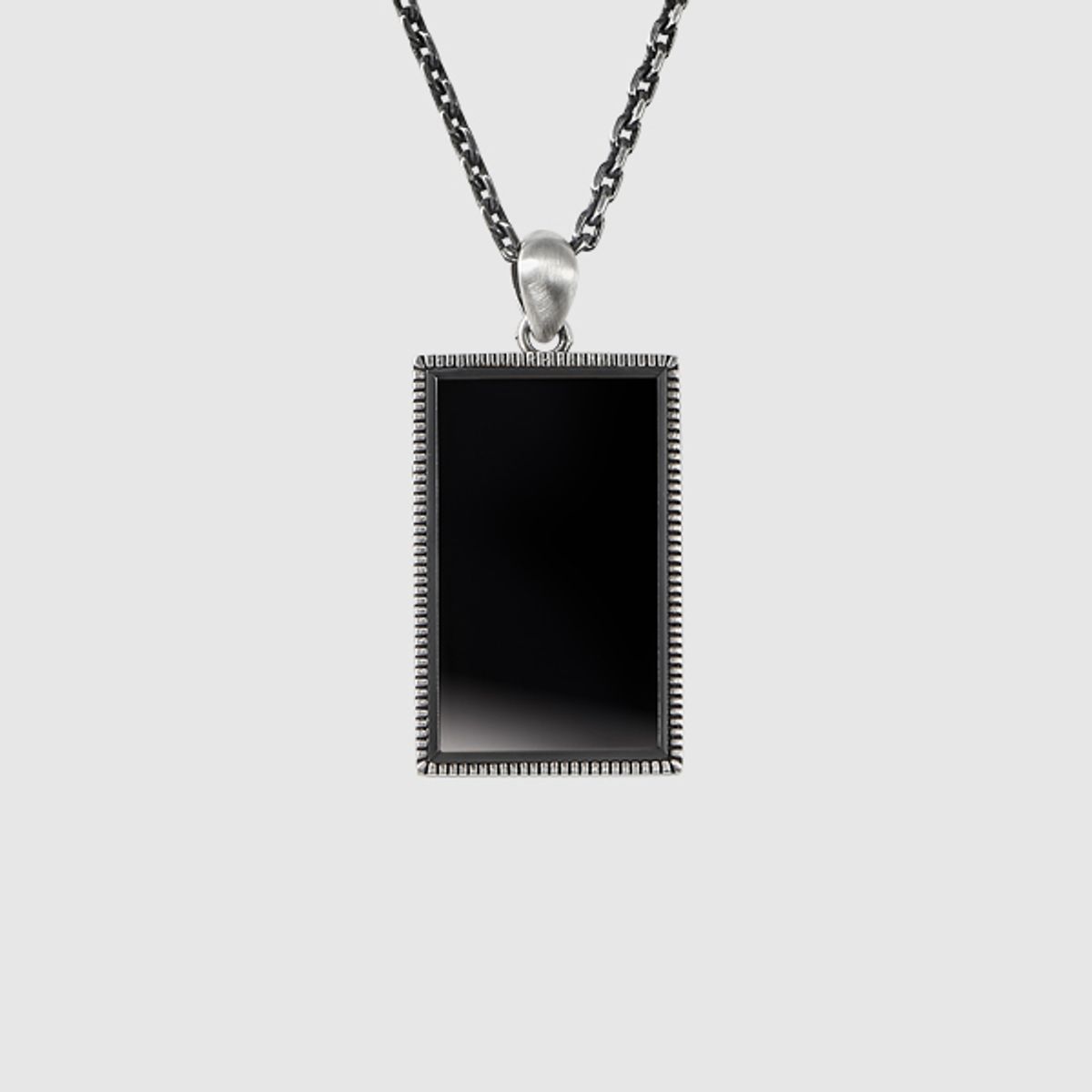 마르스마크(MARS MARK) Rectangular Black Onyx Pendant No.5