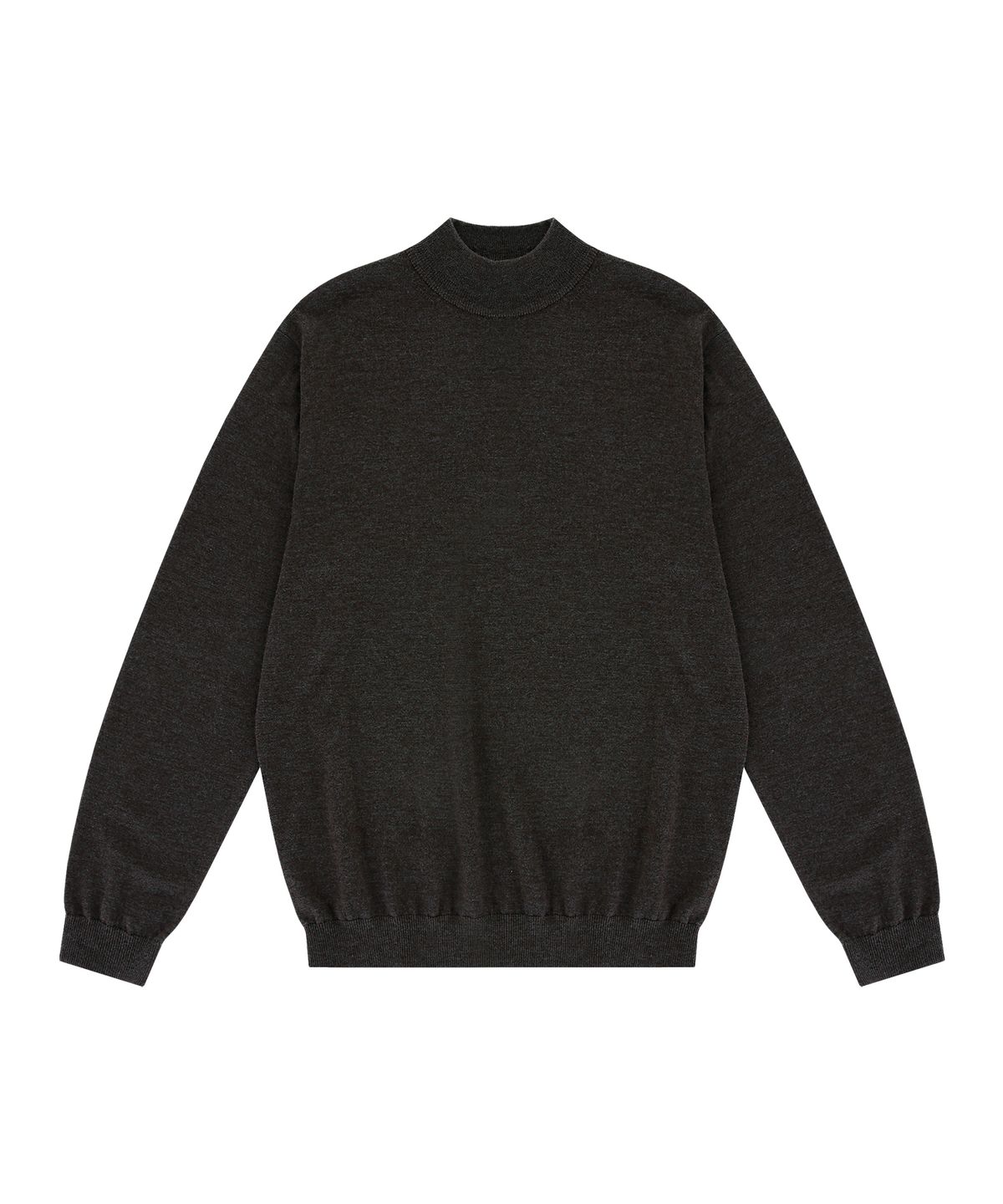 벨리프(BELLIEF) Merino wool Moc-Neck knit (Brown)