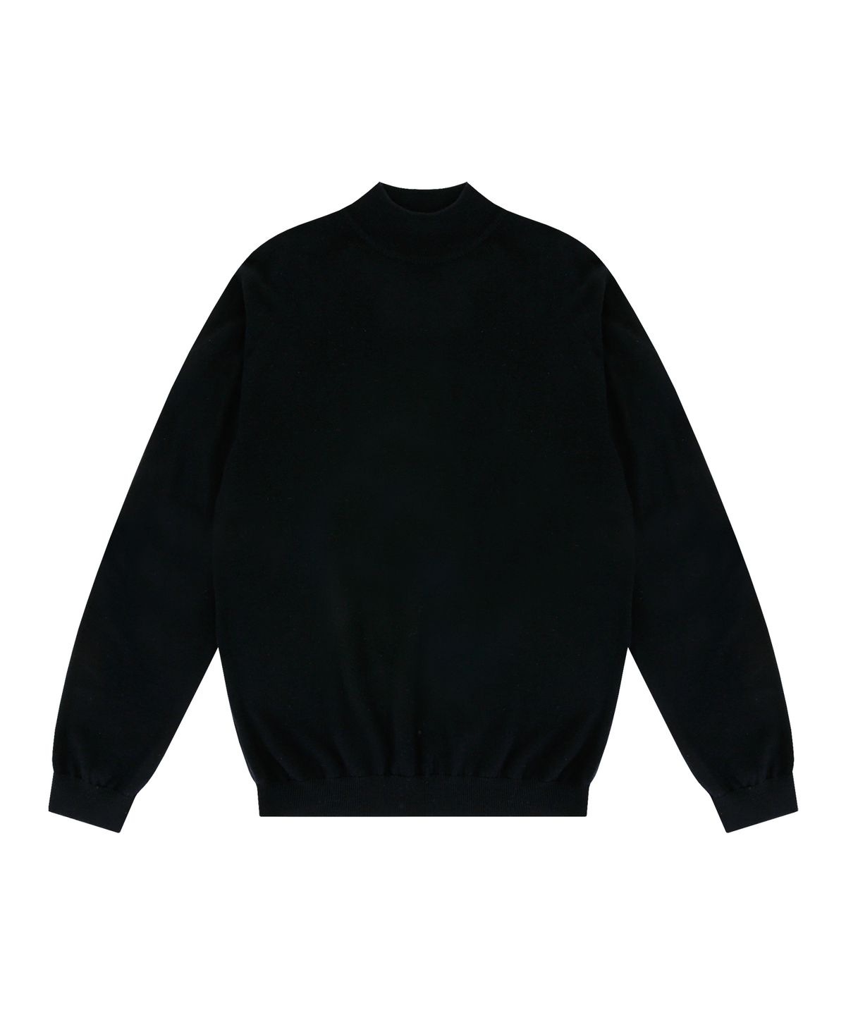 벨리프(BELLIEF) Merino wool Moc-Neck knit (Black)