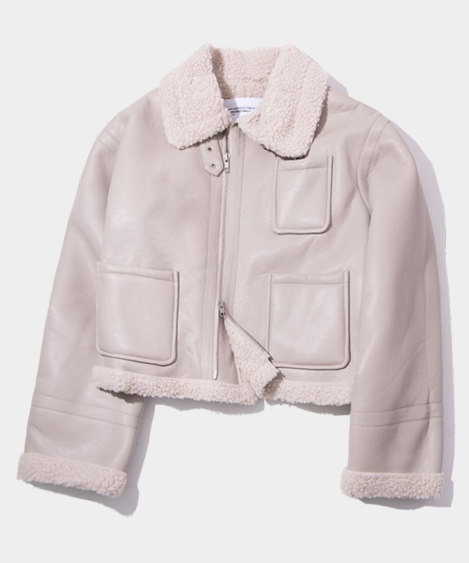 MUSINSA | PLACE STUDIO Solid Mouton Fleece Fleece Leather