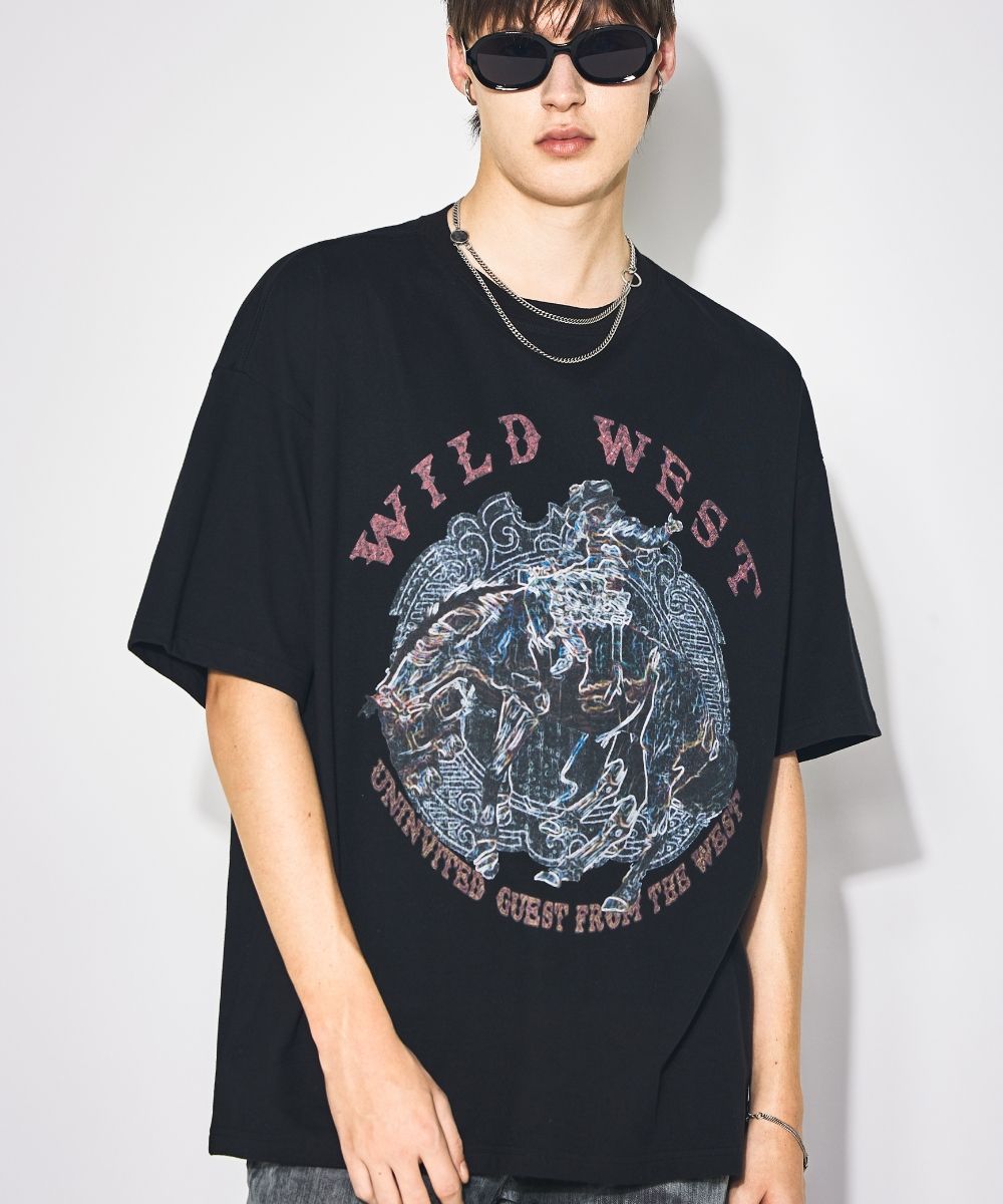 MUSINSA | MAISON MINED WILD WEST HALF T BLACK