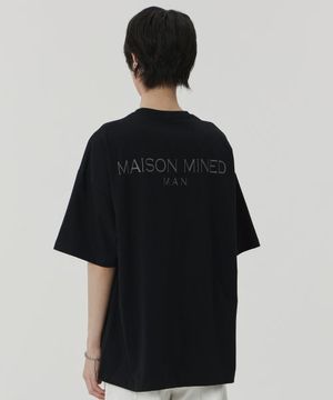 BACK LOGO HALF T BLACK