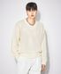 PUNCHING V-NECK KNIT IVORY