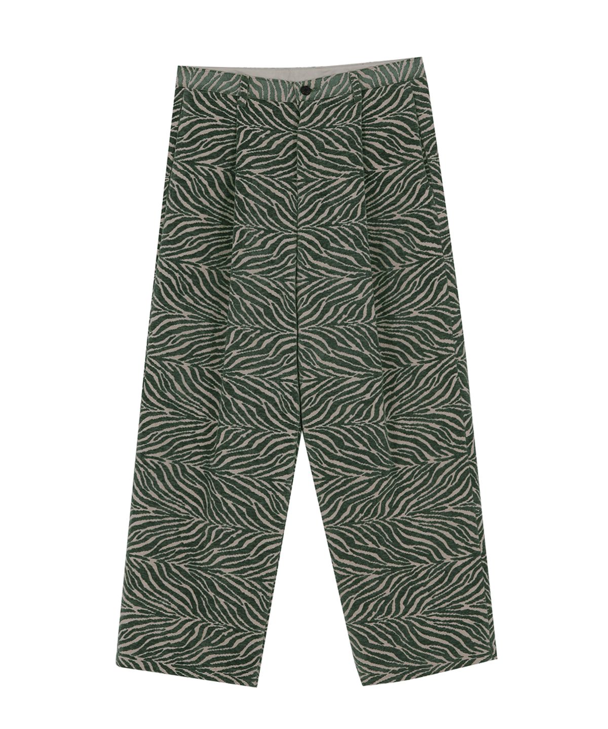 쏘지(SSOJI) zebra pattern set-up pants_khaki