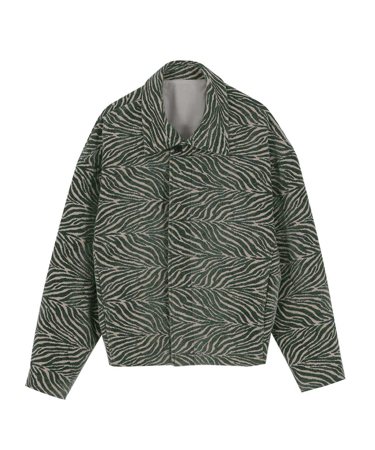 쏘지(SSOJI) zebra pattern set-up jacket_khaki