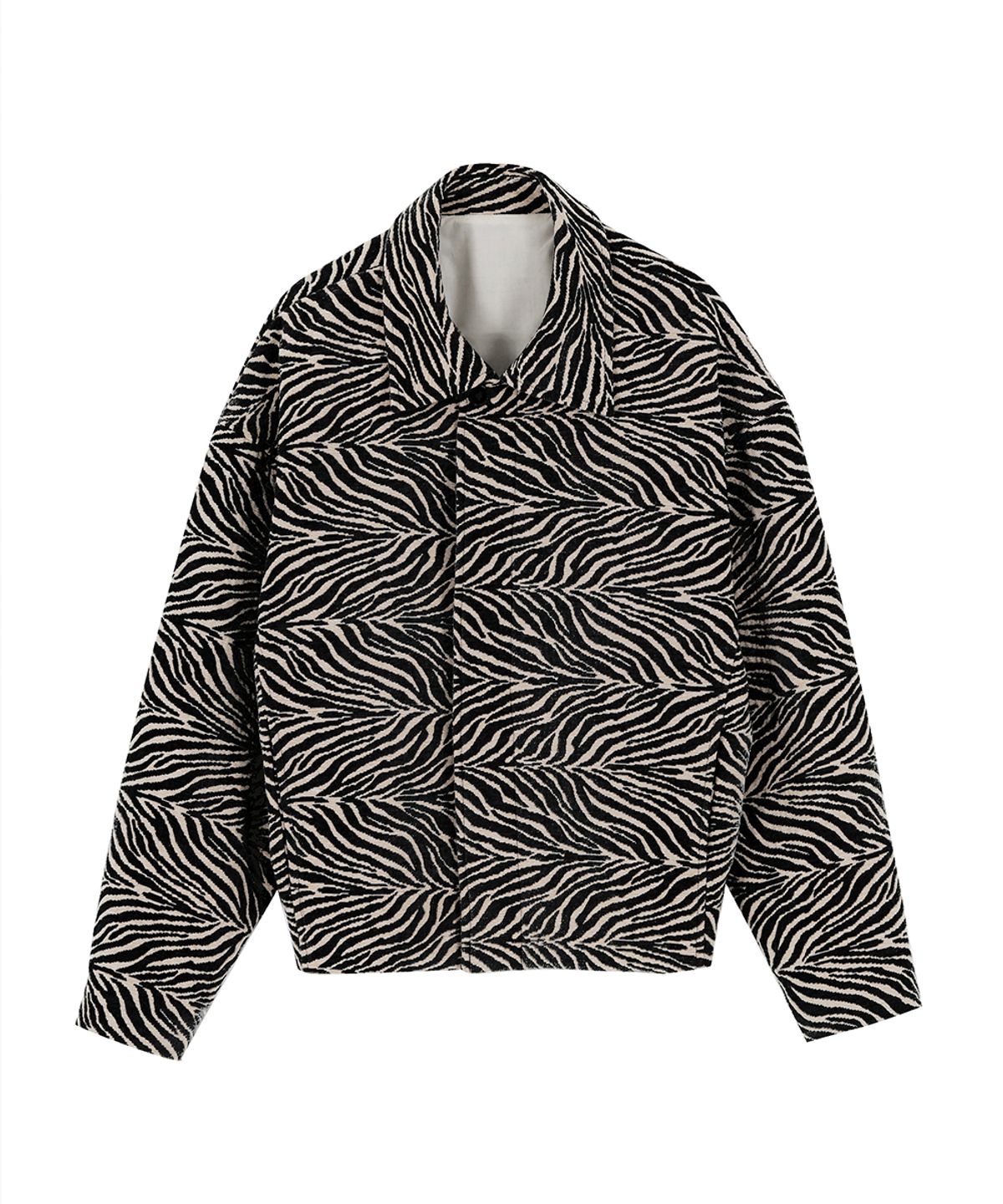 쏘지(SSOJI) zebra pattern set-up jacket_black