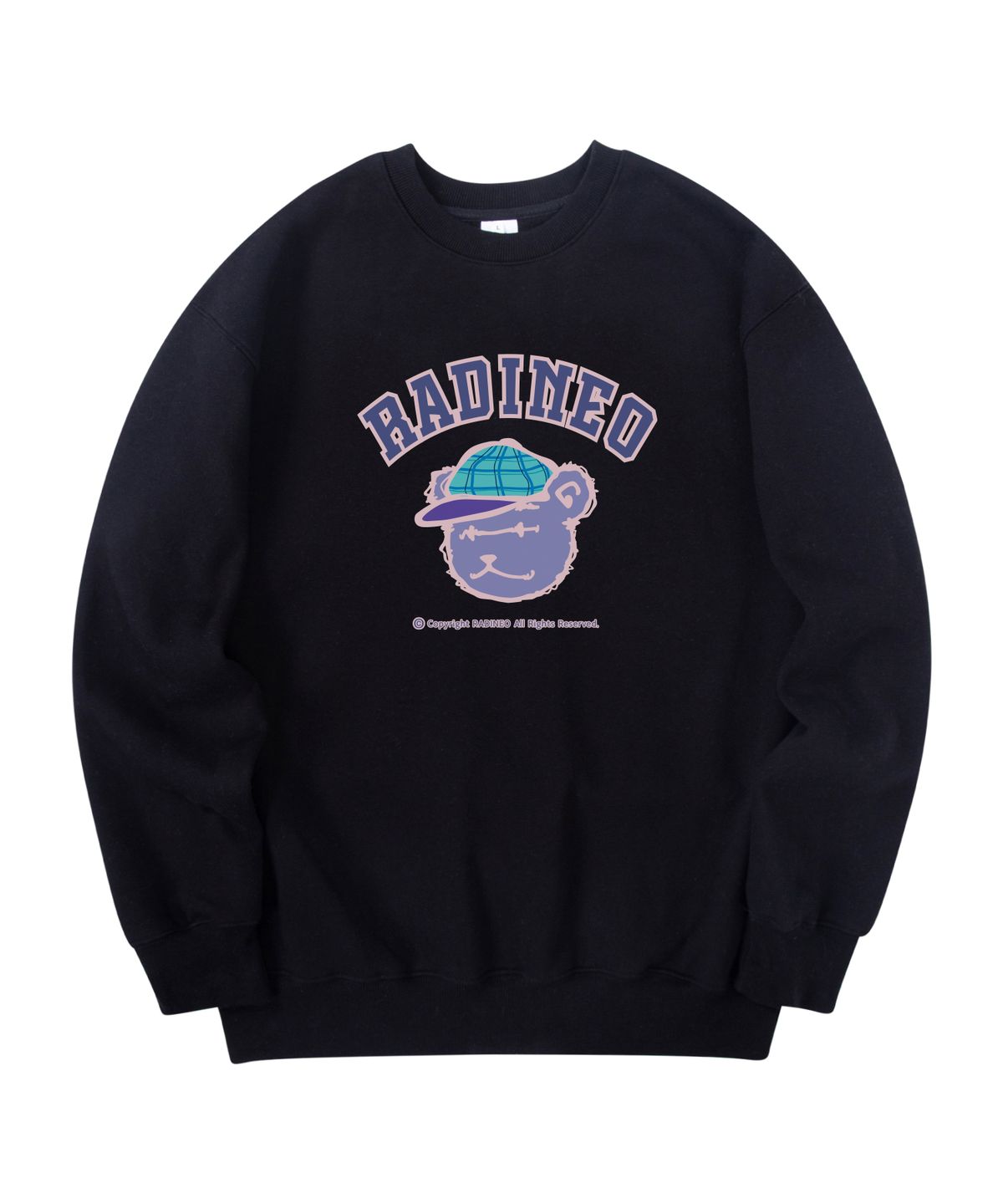 라디네오(RADINEO) 보라 베어 맨투맨 블랙