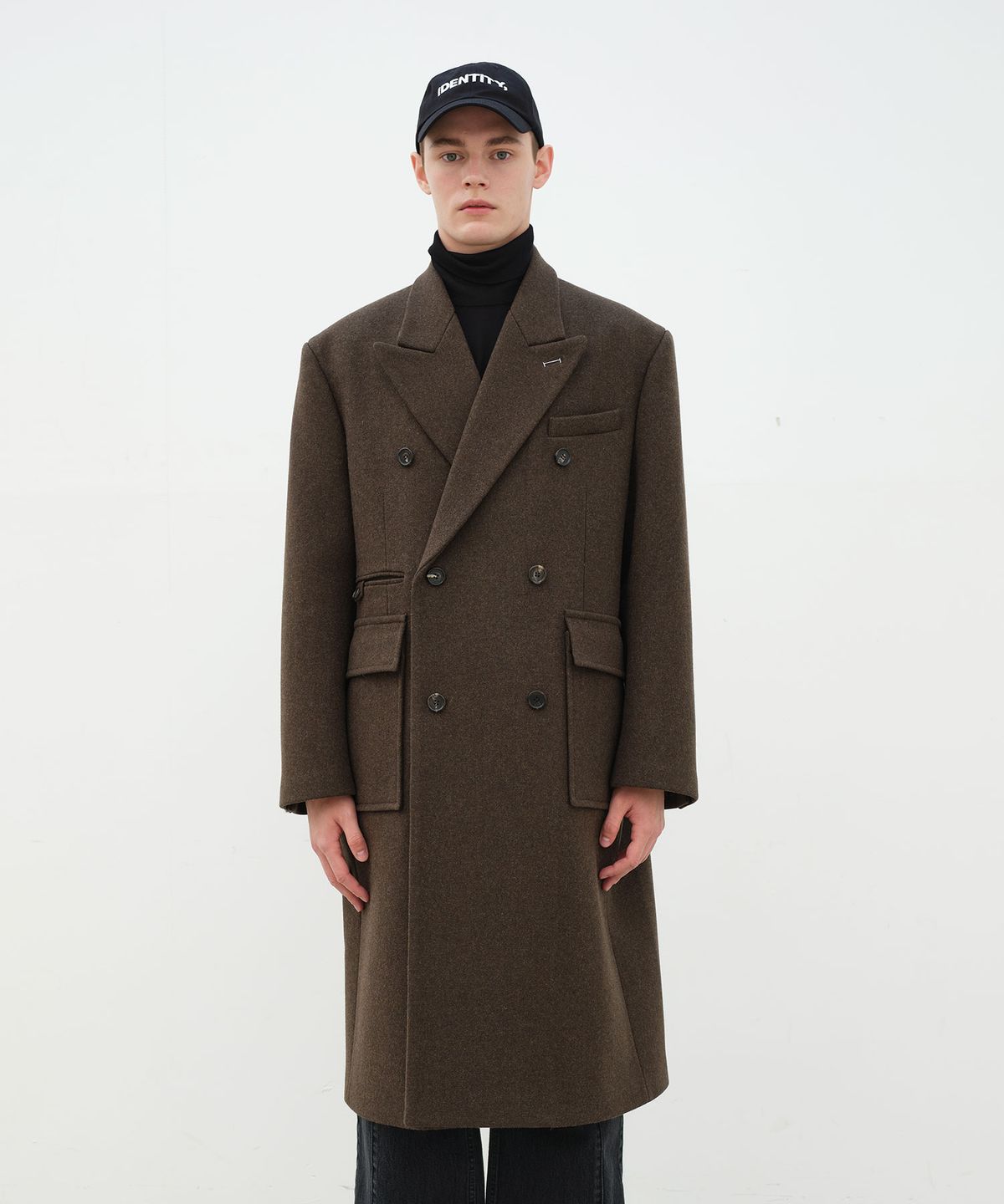 이에이(IEY) ROY DOUBLE BREASTED COAT Dark Brown