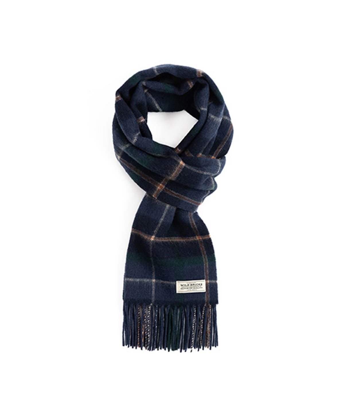 와일드 브릭스(WILD BRICKS) TS CHECK WOOL MUFFLER (navy)