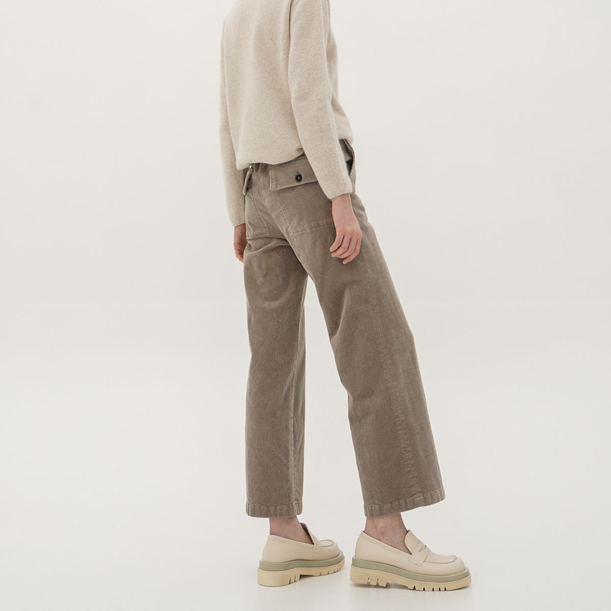 아쿠드(ACUD) Corduroy Straight Pants_D.Beige