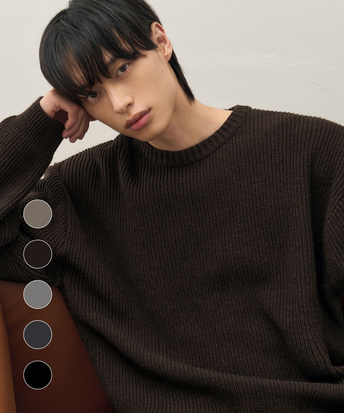 드로우핏(DRAW FIT) 램스 울 하찌 라운드 니트 [5color]