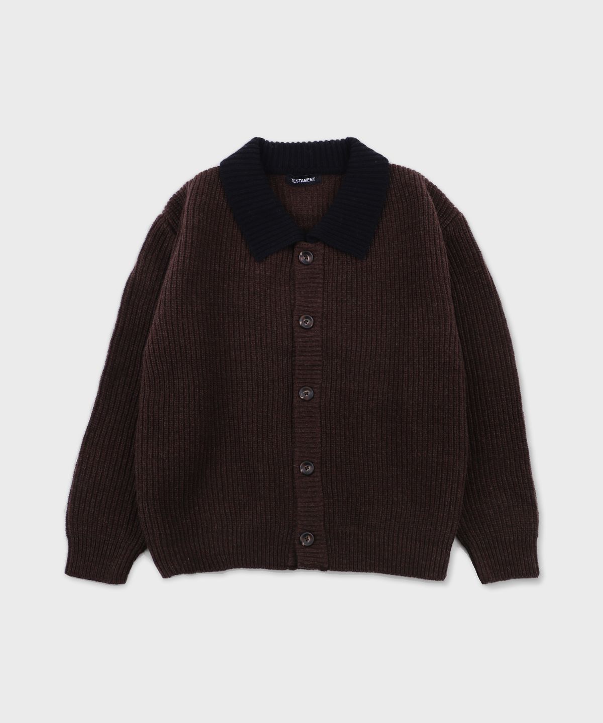 테스터먼트(TESTAMENT) Collar cardigan_brown