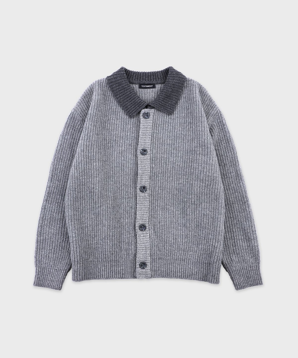 테스터먼트(TESTAMENT) Collar cardigan_grey