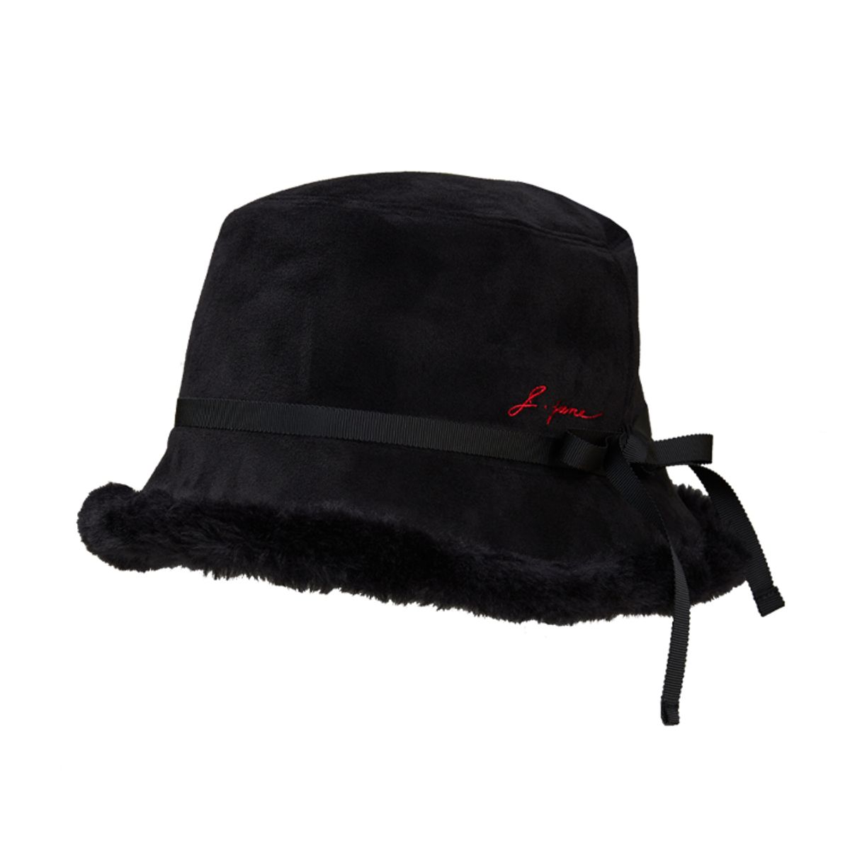 제이제인(J.JANE) 퍼 버킷햇 (Black)