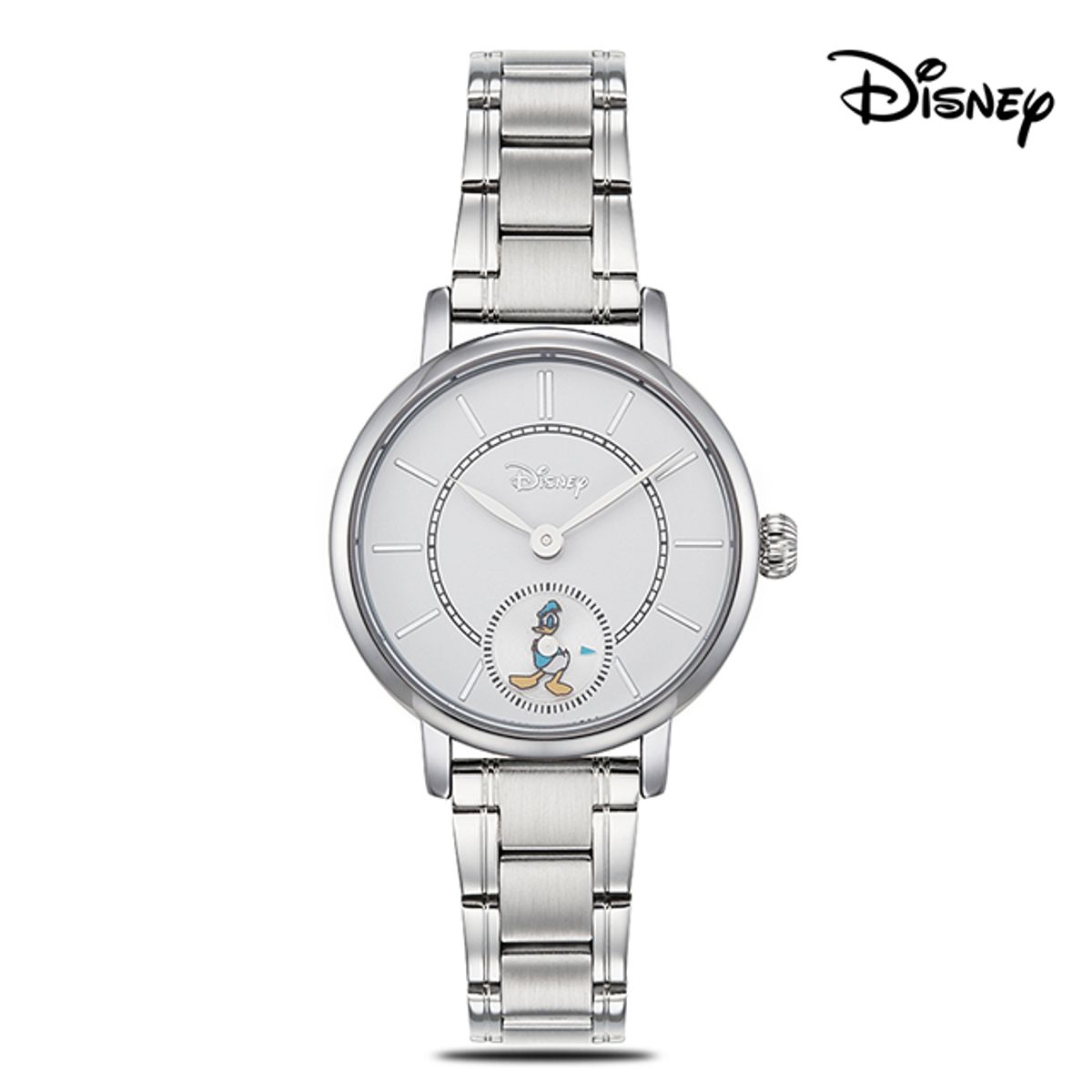 디즈니(Disney) 도널드덕 무빙 메탈밴드 손목시계 D12332MWW