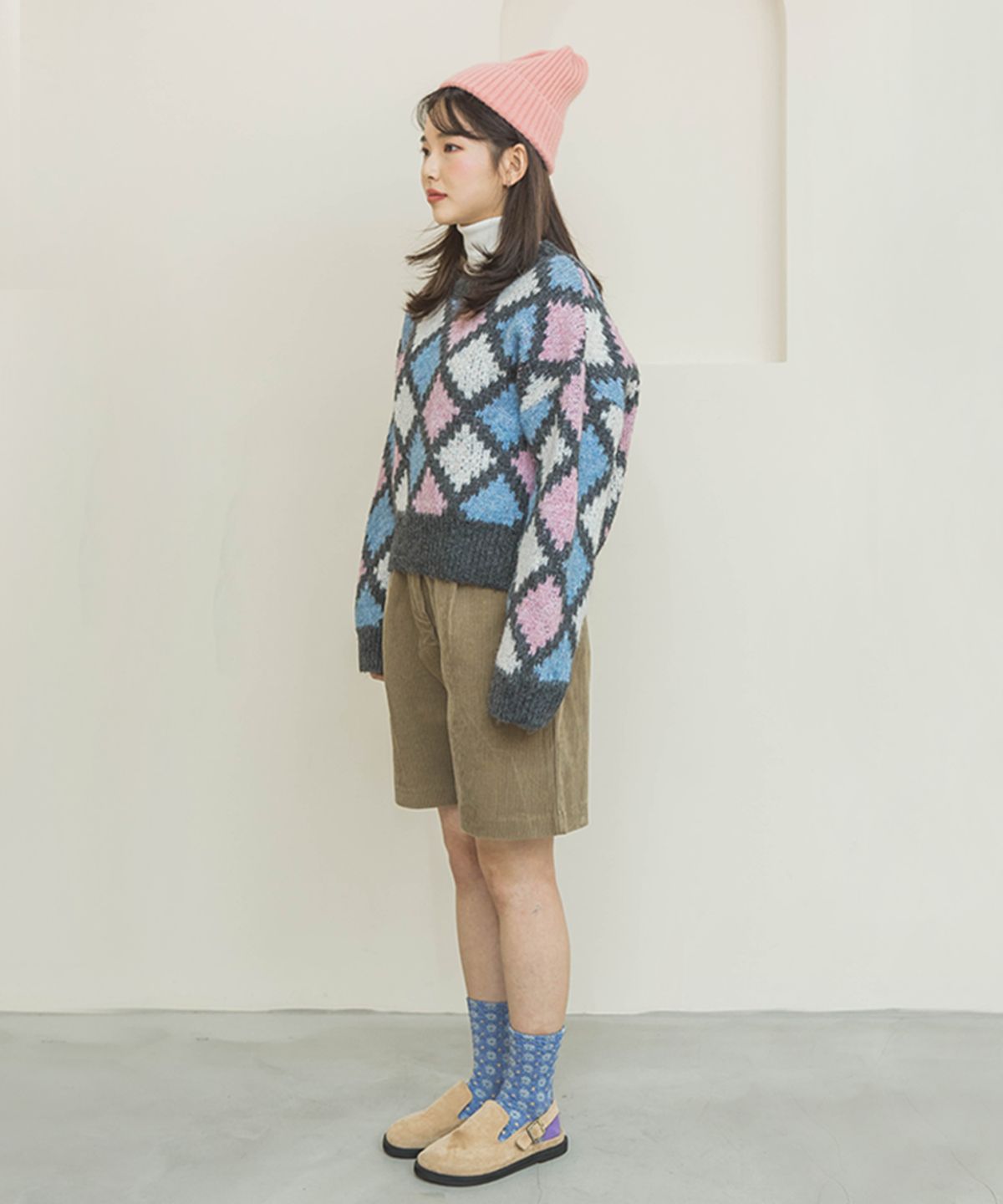 핑크파인애플(PINK PINEAPPLE) FRENCH EMBROI SOCKS (3족 1SET)_MIX