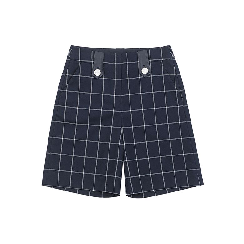 Window Check Bermuda Pants_Navy