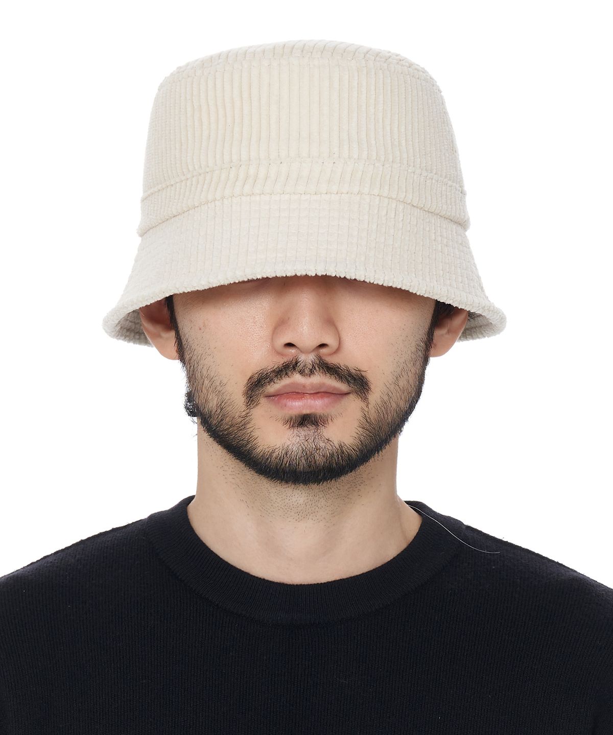 루오에스팩(LUOESPAC) 오버핏 코듀로이 버킷햇 (아이보리)
