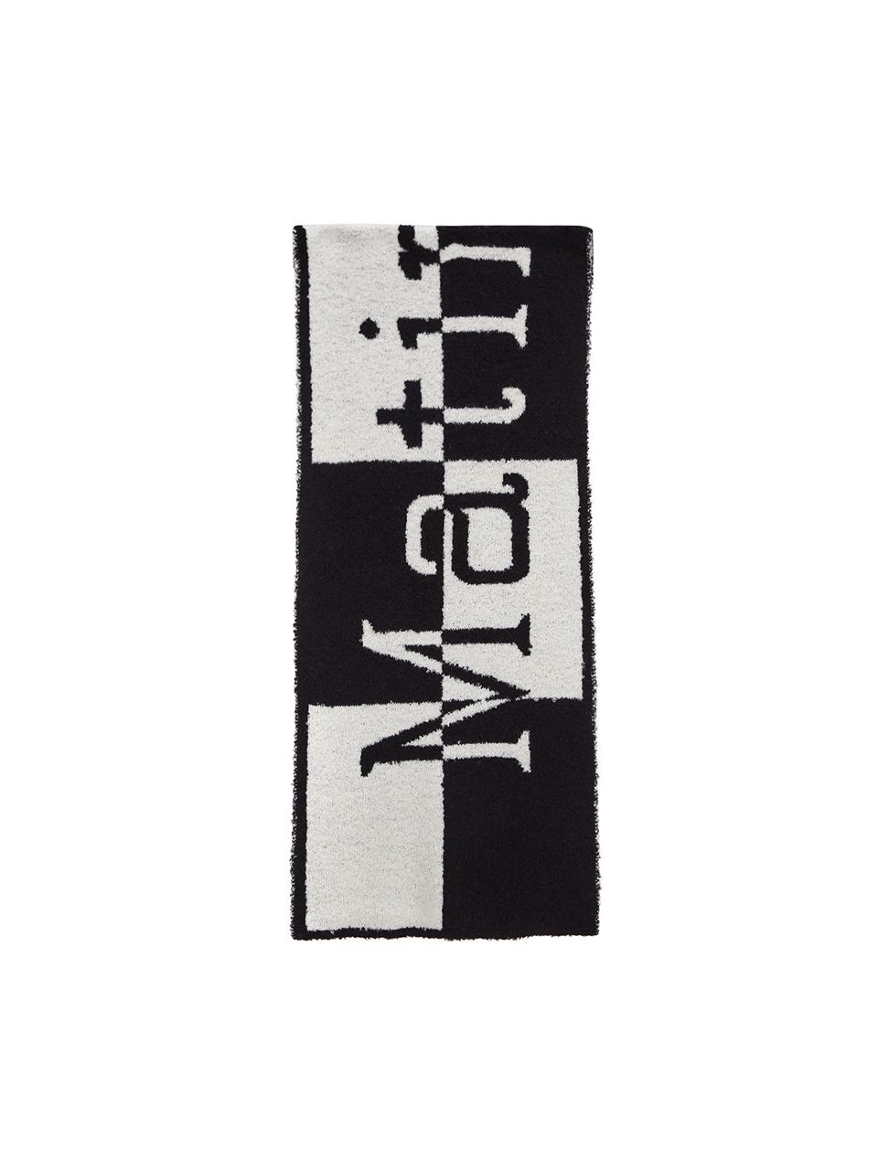 【MATIN KIM】 TWO TONE LETTERING MUFFLER TWO TONE LETTERING MUFFLER IN SKY – Matin Kim