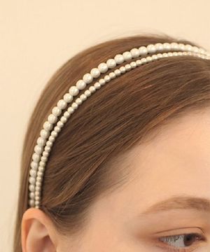 LV063 Mini pearl bead headband