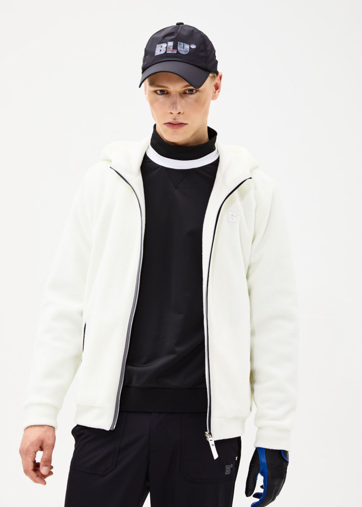 블루닷(BLUDOT) FLEECE HOOD ZIP-UP_WH